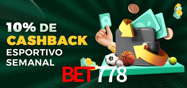 10% de bônus de cashback na Bet778